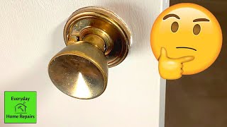 Door Knob Without Visible Screws  How To Remove And Replace [upl. by Chubb]