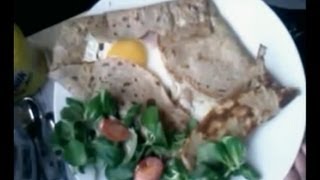 Crêpe salée bretonne sarrazin  Recette galette sarrasin [upl. by Arrio]