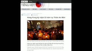 05062011  BBC Vietnamese  Hong Kong kỷ niệm 22 năm vụ Thiên An Môn [upl. by Reywas]