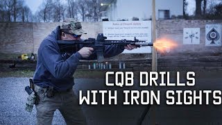 CQB Drills with Iron Sights  Tactical Rifleman [upl. by Navonoj]