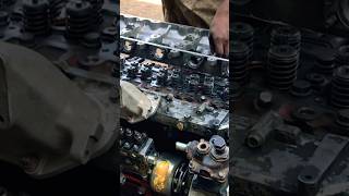 Six cylinder diesel old engine company fitting restoration tranding dieselengin viralshort [upl. by Aikym]