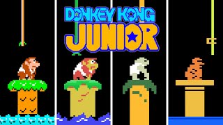 Donkey Kong Jr  Versions Comparison  Arcade ColecoVision NES Atari 2600 7800 GBA and more [upl. by Lawrenson]