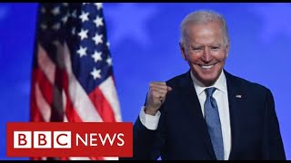 US Election Joe Biden “confident of victory” as he nears winning post  BBC News [upl. by Aehtorod]