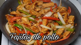 COMO HACER FAJITAS DE POLLO RECETAS FACILES Recetas Con Pollo [upl. by Onileva458]