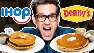 IHOP vs Dennys Taste Test  FOOD FEUDS [upl. by Ayiotal]