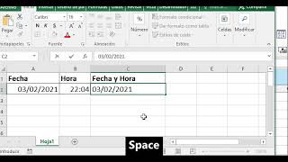 Insertar fecha y hora en Microsoft Excel y Libreoffice Calc mediante combinaciones de Teclas [upl. by Bassett]