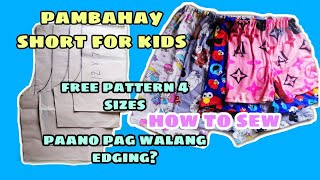 HOW TO MAKE PATTERN FOR GARTERIZED SHORT FOR KIDS4 DIFFERENT SIZES [upl. by Quickman]