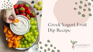 Greek Yogurt Fruit Dip Recipe [upl. by Fiora]