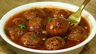 Veg Manchurian Gravy  Restaurant Style Veg Manchurian Recipe  Kanaks Kitchen [upl. by Linson352]