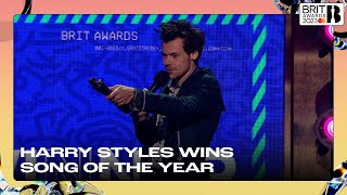 Harry Styles wins Song of the Year  The BRIT Awards 2023 [upl. by Noyart]