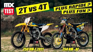 250 RM vs 250 RMZ SUZUKI  le 4 temps est il plus rapide  Plus fun [upl. by Narmi55]