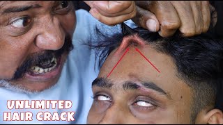 Unlimited Hair Cracking by Asim Barber  Head Massage amp Hair Scratching  Neck Cracking  ASMR Sleep [upl. by Asaeret720]