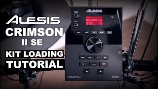 Alesis Crimson II SE electronic drums sound module kit loading tutorial [upl. by Aneras]