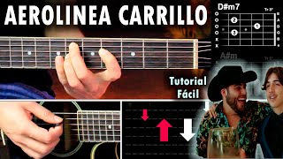 Aerolinea Carrillo  T3R Elemento Ft Gerardo Ortiz GUITARRA Tutorial  Acordes [upl. by Sev]