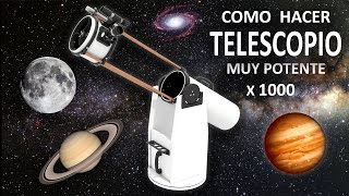 Como Hacer un Potente Telescopio Casero  Experimentar En Casa [upl. by Nosylla359]