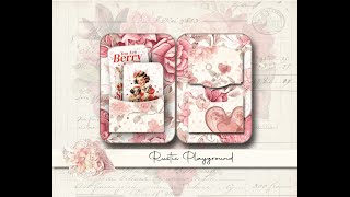 Valentine Ephemera Storage Booklet Folder Folio Junk Journal Kit Journal Insert Embellishment [upl. by Mullane429]