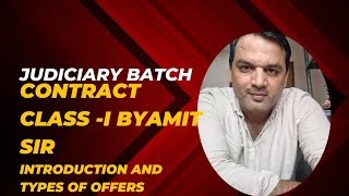 CONTRACT ACT CLASS BY AMIT BAISOYA JUDICIARY BATCH [upl. by Pan]