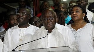 Opposition leader AkufoAddo wins Ghanas presidential election [upl. by Yatnohs]