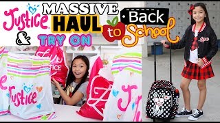 MASSIVE JUSTICE BACK TO SCHOOL HAUL amp TRY ON [upl. by Ber507]