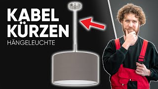 KABEL KÜRZEN für Deckenlampe  Hängelampe  Pendelleuchte Drähte abisolieren [upl. by Wesle]