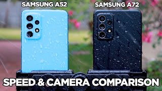 Samsung A52 vs Samsung A72 SPEED TEST amp CAMERA Comparison  Zeibiz [upl. by Lorianne]