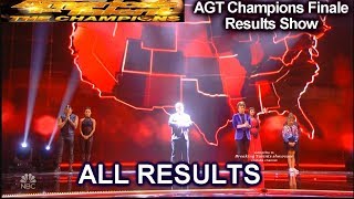 ALL RESULTS Top 5 to Winner  Americas Got Talent Champions Finale Results AGT [upl. by Assanav]