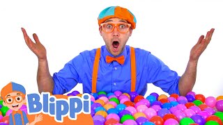 Blippi Learns Colors With Colorful Balls and Toys  Educational Videos For Kids [upl. by Schmitz22]