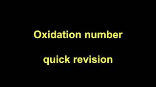 Quick Revision  Oxidation number [upl. by Veradi]