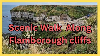 Flamborough Walk Along Cliffs  North Landing Near Bridlington [upl. by Oiciruam]