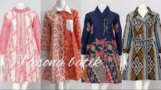 Batik modernMODEL BAJU BATIK WANITA DAN DRESS TENUN TERBARU [upl. by Hardi]