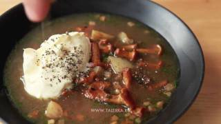 Суп с лисичками Поліўка зь лісічкамі Zupa kurkowa Chanterelle mushroom soup [upl. by Namso]