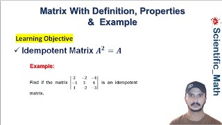 Idempotent matrix With Definition Properties and Example [upl. by Fabiano]