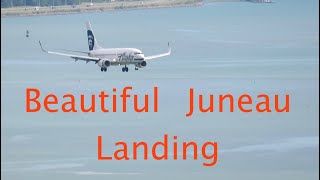 Alaska Airlines 737 Landing in Juneau [upl. by Stevena]