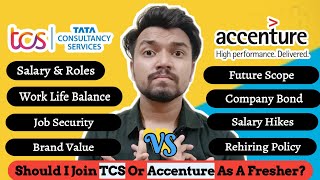 TCS VS ACCENTURE  Which Company To Choose As A Fresher  ACCENTURE VS TCS  Nitin Mangotra [upl. by Yddeg]