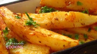 La MEJOR RECETA de PAPAS al HORNO CROCANTES y DELICIOSAS  Marianela COOKING [upl. by Bundy772]