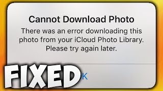 How to Fix Cannot Download Photo From iCloud Photo Library Error  iPhone amp iPad [upl. by Nirhtak581]