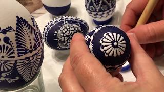 How to paint Easter eggs pysanky with acrylics 1 [upl. by Irabaj]