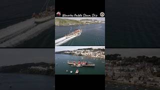 Waverley Paddle Steam Ship in Fowey dji air2s fowey cornwall [upl. by Cherilynn339]