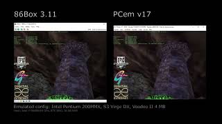 Comparison of PC emulators  86Box vs PCem [upl. by Alfonzo]