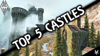 TOP 5 CASTLE HOMES Xbox Modded Skyrim Mod Showcase [upl. by Damarra]