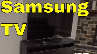 New Samsung 58 Inch Smart TVUnboxing And Assembly [upl. by Ciapas144]