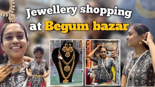 Jewellery shopping at Begum bazar 💎  Affordable jewellery  Telugu vlogs  Sanjana bhagath [upl. by Ezeerb]