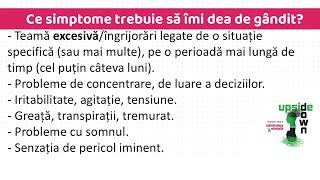 Simptomele anxietatii problematice [upl. by Lyckman306]