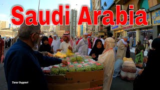 Makkah City Streets Walk In Saudi Arabia Middle East 2023 [upl. by Akimik]