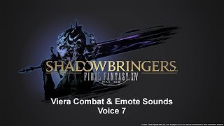 FFXIV Viera Voice 7 Combat amp Emotes OLD [upl. by Irrek]