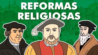 Reformas Religiosas  Luterana Calvinista Anglicana e Contrarreforma [upl. by Sula351]