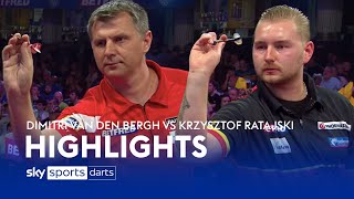 Dimitri Van den Bergh vs Krzysztof Ratajski  World Matchplay Darts Highlights [upl. by Irved10]