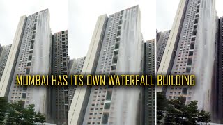 Cuffe Parade Skyscrapper Turns Into Waterfall Thanks to Mumbai Rains [upl. by Kiryt226]