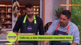 Receta Codorniz frita  Cocineros Mexicanos [upl. by Marcell]