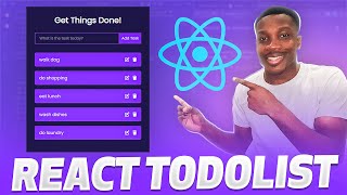 React Todo List App Tutorial  React JS Project Tutorial for Beginners [upl. by Hales]